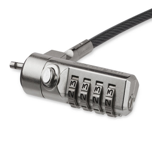 StarTech.com 6.5ft (2m) Laptop Cable Lock - 4 Digit Combination Laptop/Desktop Security Cable Lock for K-Slot Devices/Computers/Monitors - Portable Anti-Theft Vinyl Coated Steel Cable Lock StarTech.com 6.5ft (2m) Laptop Cable Lock - 4 Digit Combination Laptop/Desktop Security Cable Lock for K-Slot Devices/Computers/Monitors - Portable Anti-Theft Vinyl Coated Steel Cable Lock